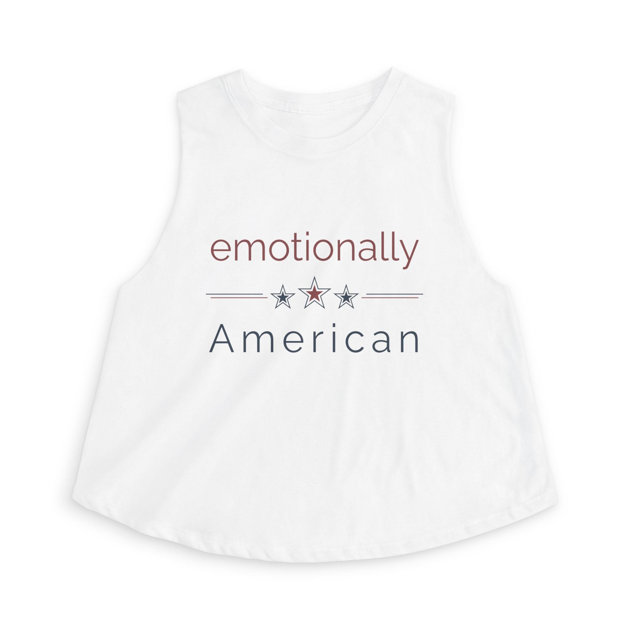 "emotionally american" | Crop Top | Red White & Unfiltered | Group Chat Energy