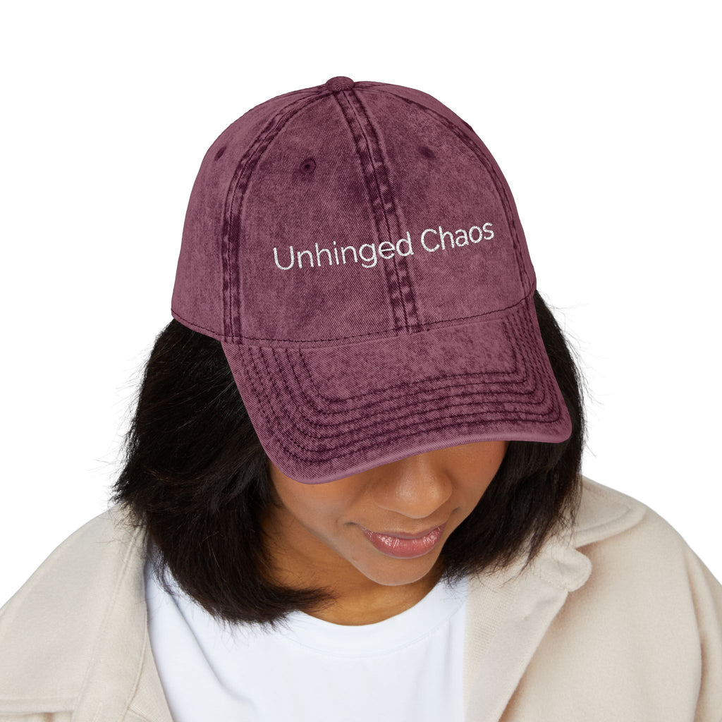 unhinged chaos | embroidered hat | Loyal But Questionable | Group Chat Energy