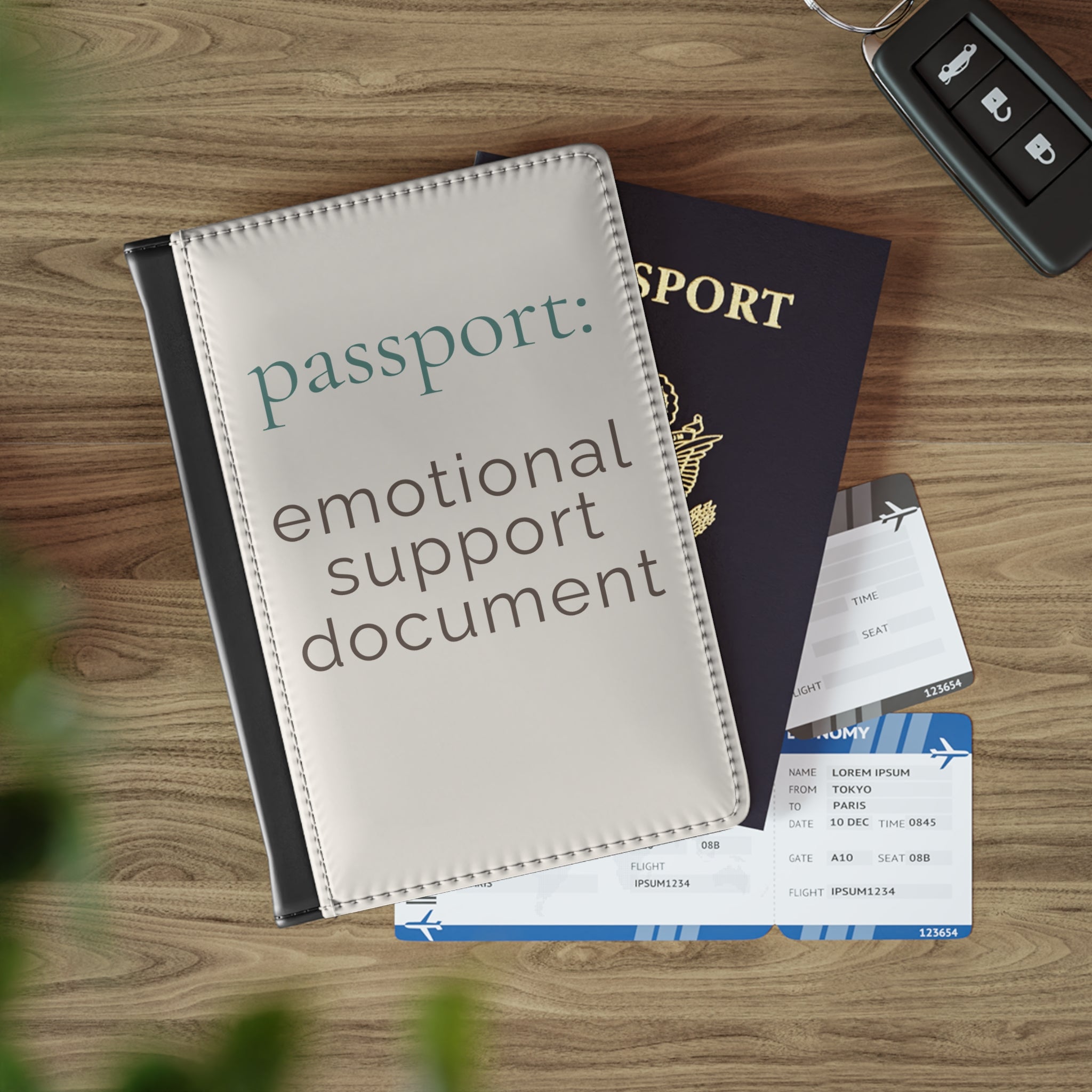 passport: emotional support document | passport cover | Vacation Personality | Group Chat Energy
