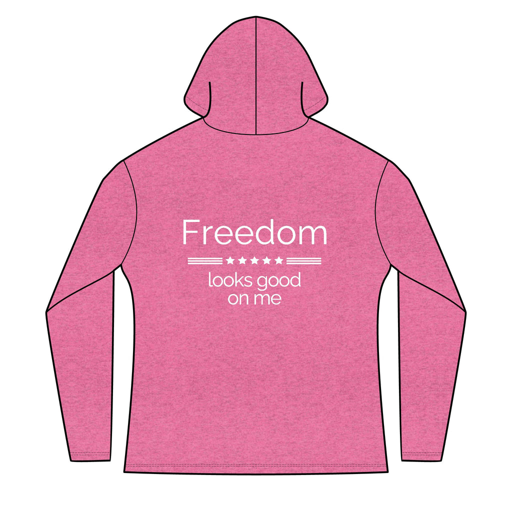 "emotionally american" front | "freedom looks good on me" back | Red White & Unfiltered | Group Chat Energy