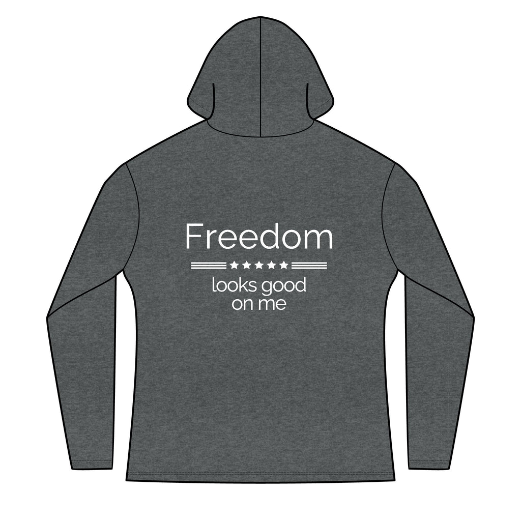 "emotionally american" front | "freedom looks good on me" back | Red White & Unfiltered | Group Chat Energy