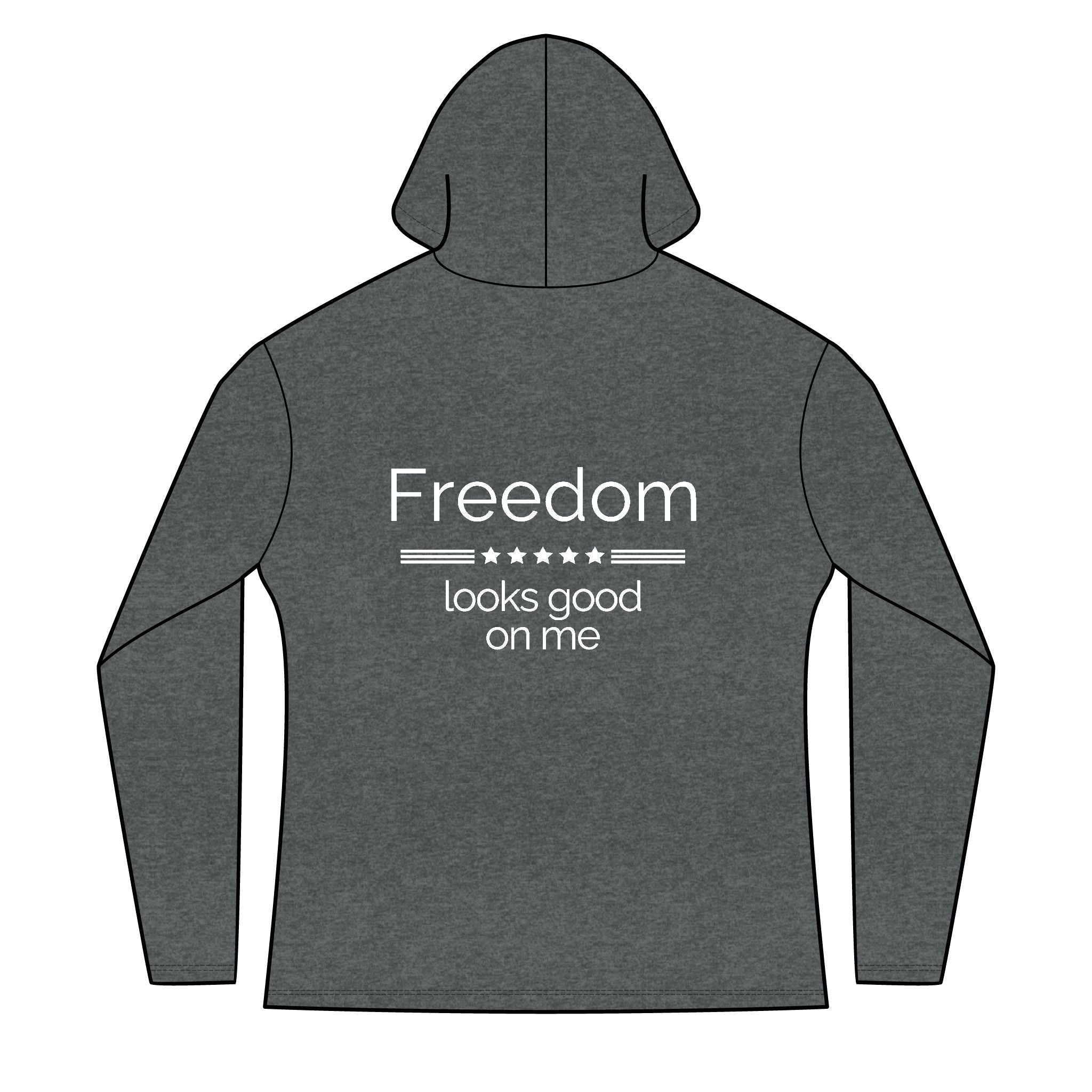 "emotionally american" front | "freedom looks good on me" back | Red White & Unfiltered | Group Chat Energy