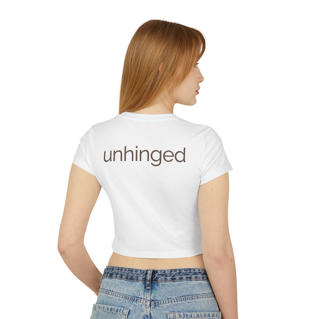unhinged | customizable crop top tee | Loyal but Questionable | Group Chat Energy