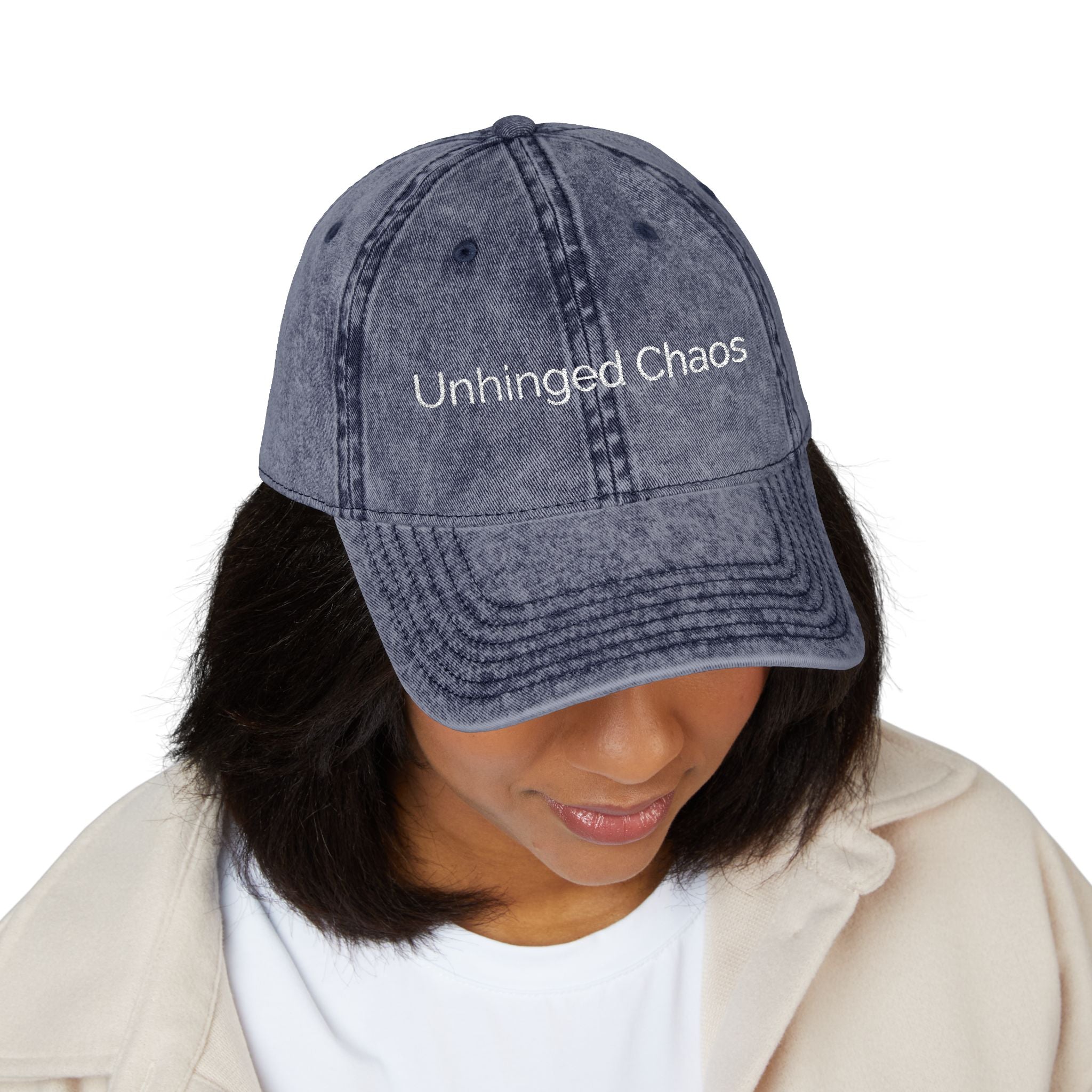 unhinged chaos | embroidered hat | Loyal But Questionable | Group Chat Energy