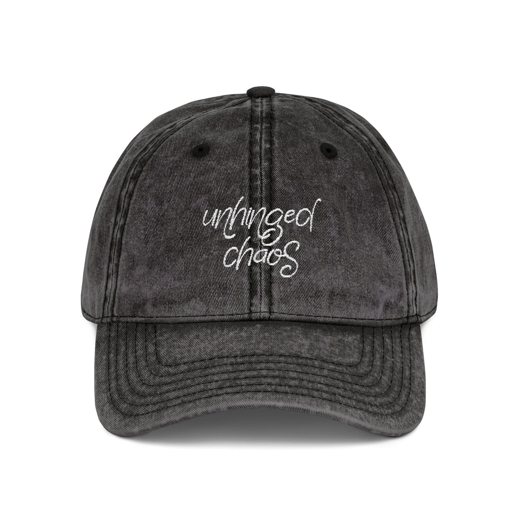 Funny Embroidered Hat for Women | “unhinged chaos” | Minimalist Baseball Cap | Trendy Hat | Gift for Her | Aesthetic Hat
