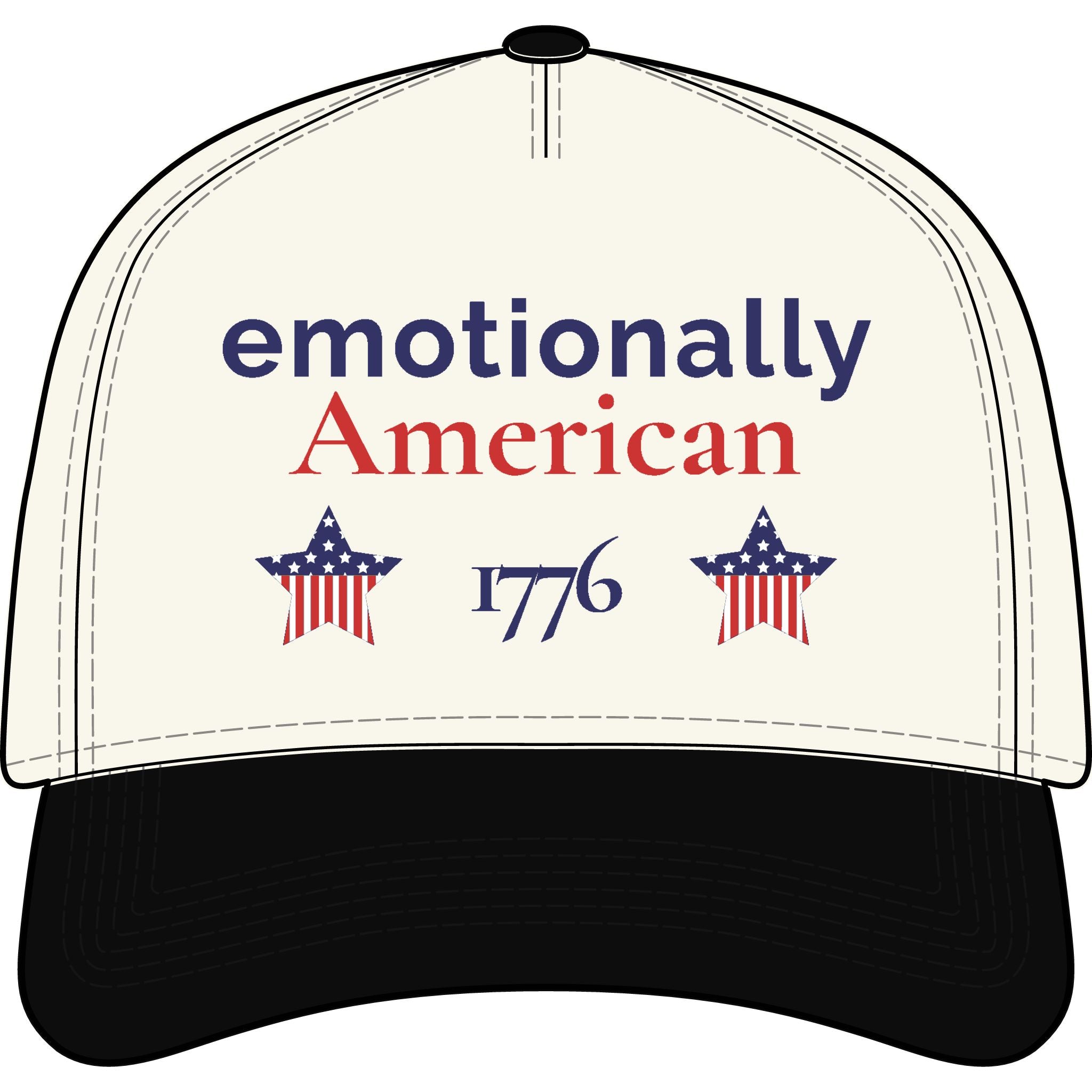 emotionally American | Patriotic Hat | Red White & Unfiltered | Group Chat Energy
