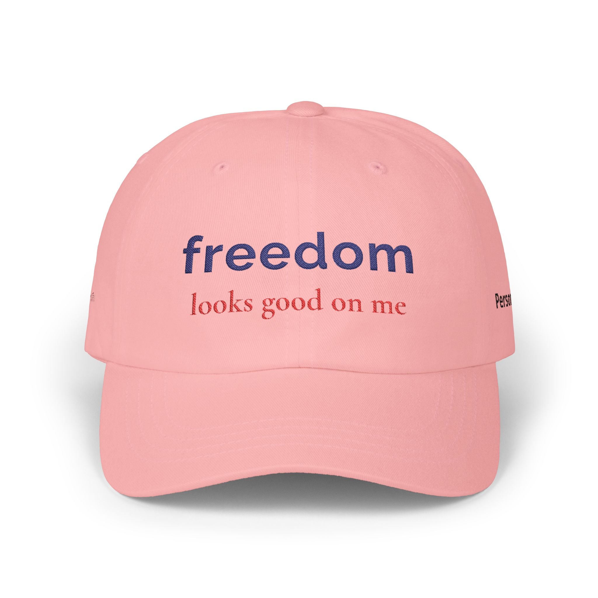 Patriotic Hat for Women | “Freedom looks good on me” Embroidered Baseball Cap | Americana Aesthetic Hat | Fourth of July Outfit