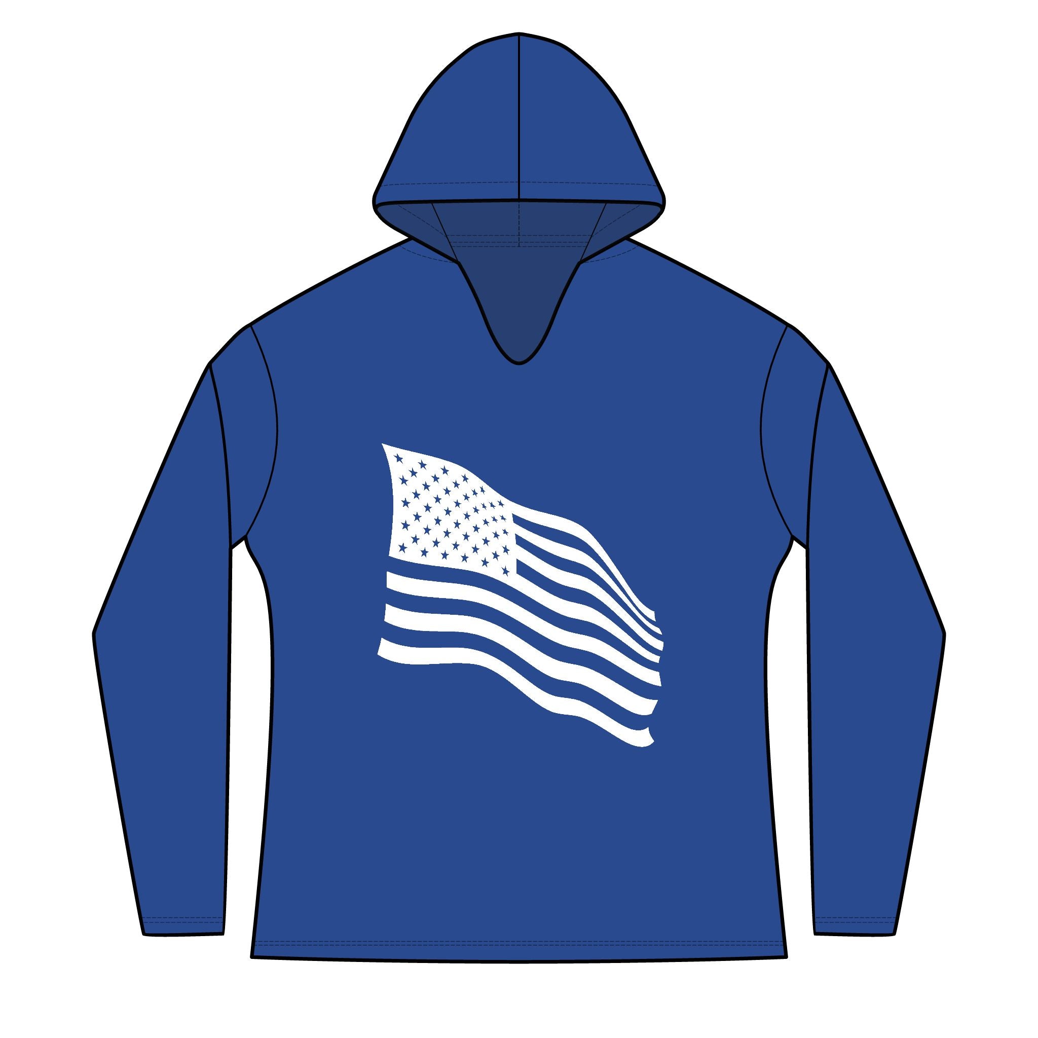 freedom looks good on me | Waving American Flag Hoodie | Women's Long Sleeve Patriotic Top | Red, White, and Unfiltered | Group Chat Energy