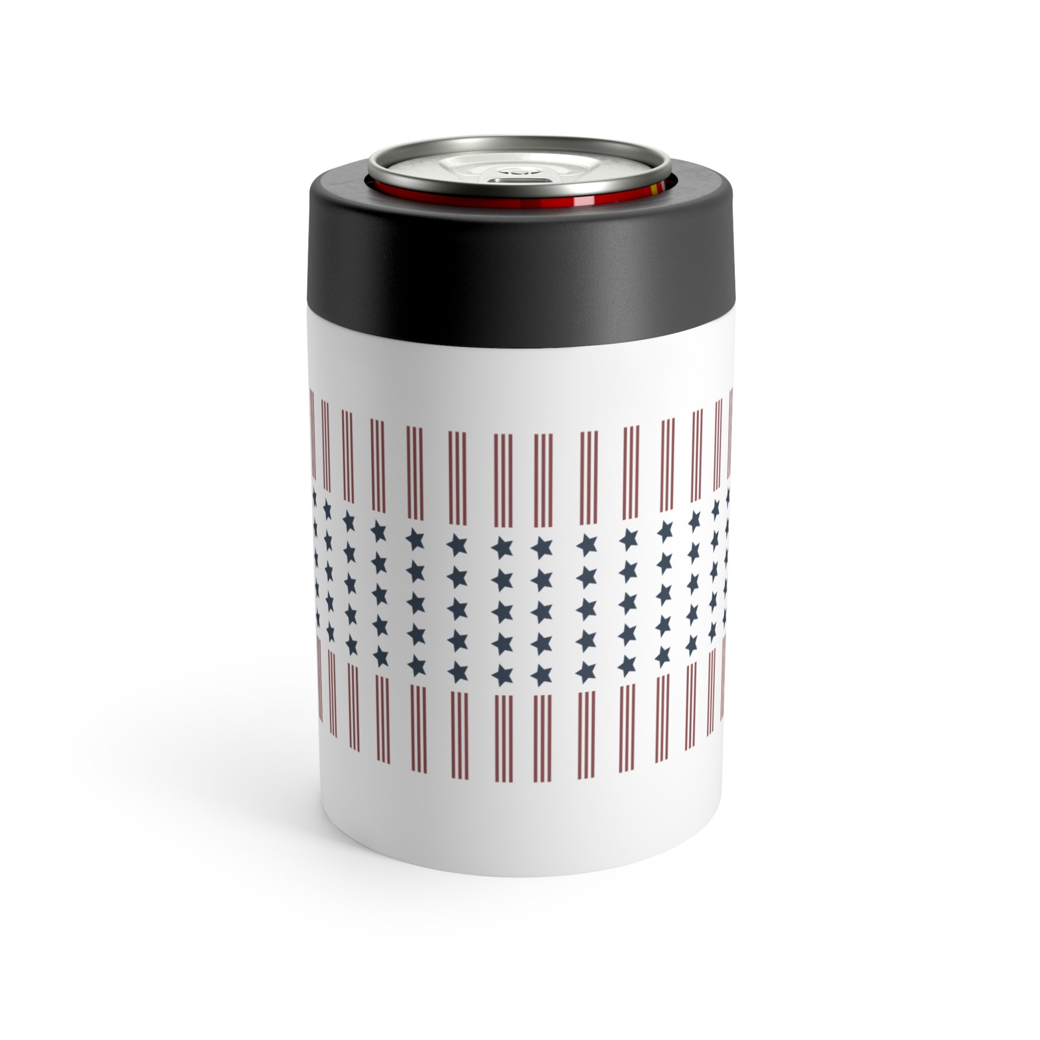 "stars, stripes, & poor decisions" | custom text 12 oz can holder | Group Chat Energy | Red White & Unfiltered