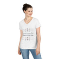 "emotionally american" | V-Neck Tee | Red White & Unfiltered | Group Chat Energy