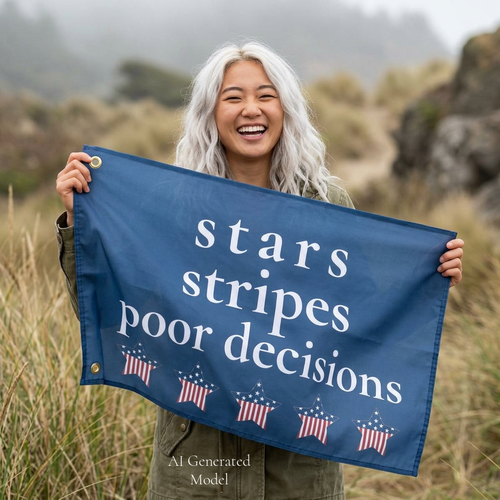 stars stripes poor decisions | Group Chat Energy | Red White & Unfiltered