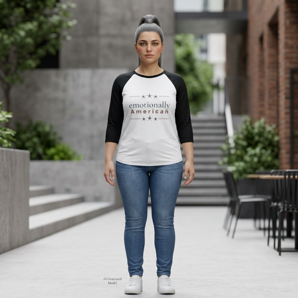 "emotionally american" | Long Sleeve Tee | Red White & Unfiltered | Group Chat Energy