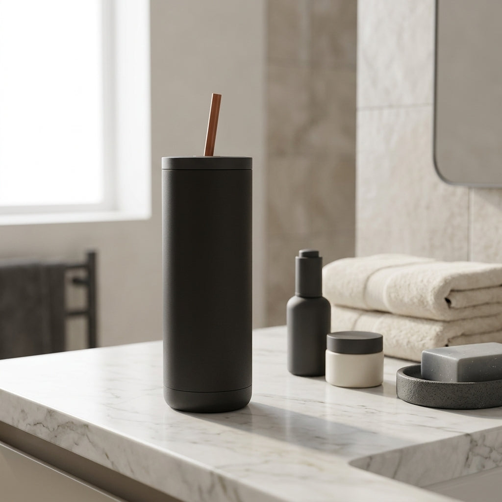 "too smooth to panic" | 20oz Tumbler Minimalist Insulated Travel Cup | Maintenance Era | Group Chat Energy