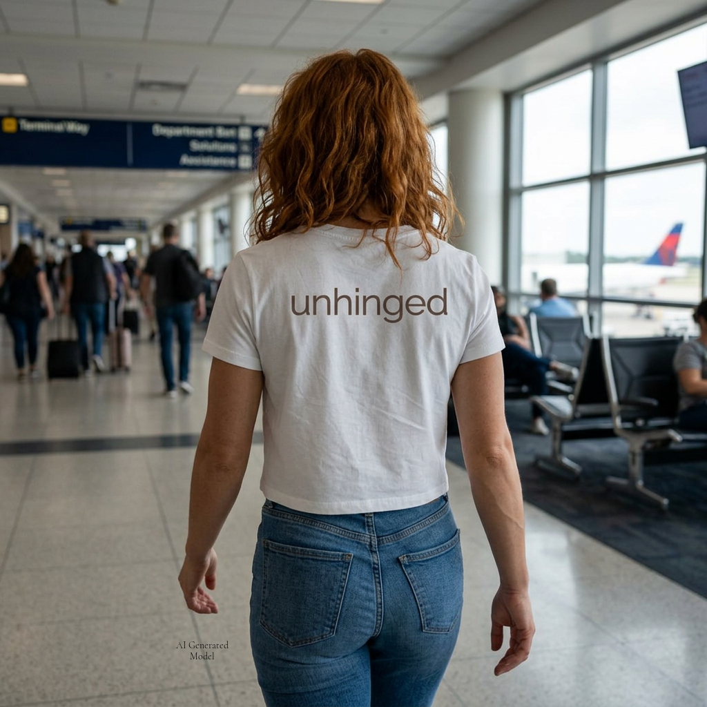 unhinged | customizable crop top tee | Loyal but Questionable | Group Chat Energy