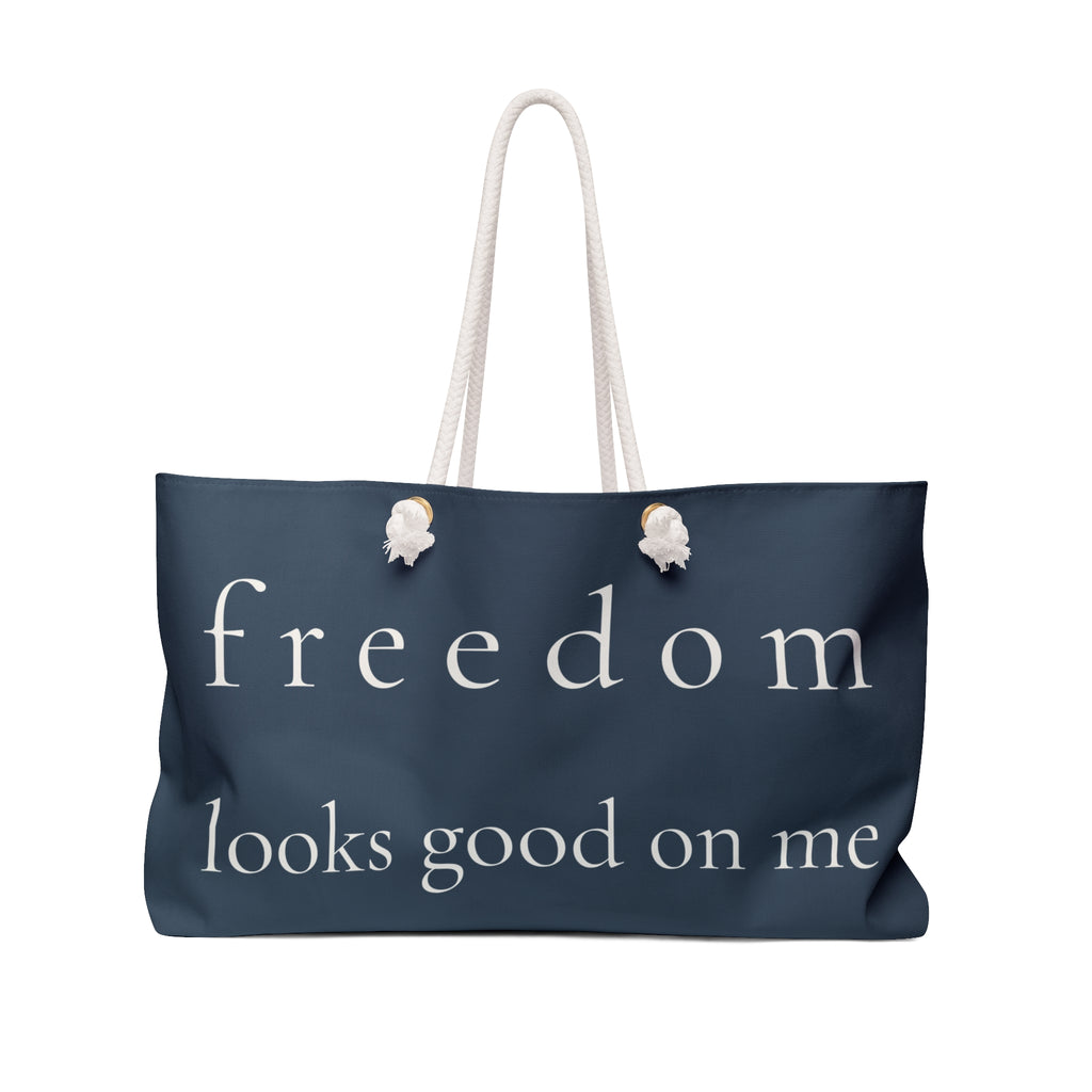 freedom looks good on me |  weekender bag | Red, White, & Unfiltered | Group Chat Energy