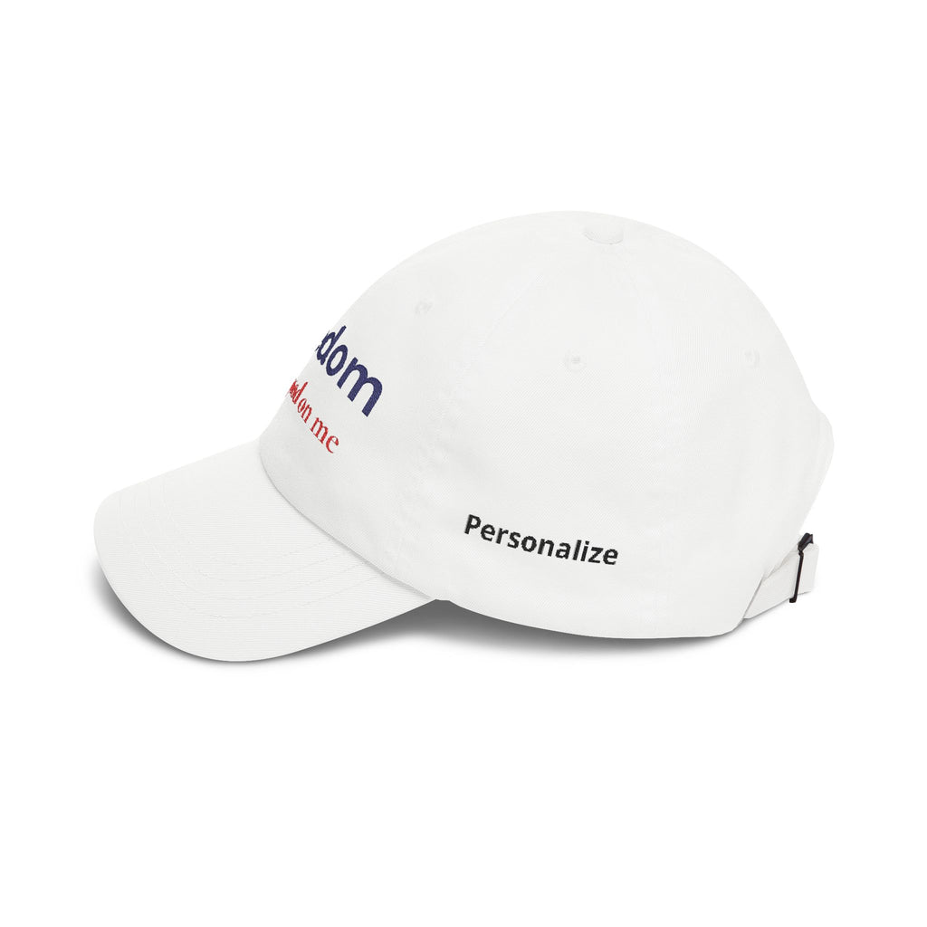 Patriotic Hat for Women | “Freedom looks good on me” Embroidered Baseball Cap | Americana Aesthetic Hat | Fourth of July Outfit