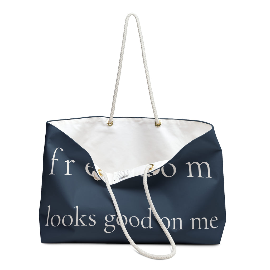 freedom looks good on me |  weekender bag | Red, White, & Unfiltered | Group Chat Energy