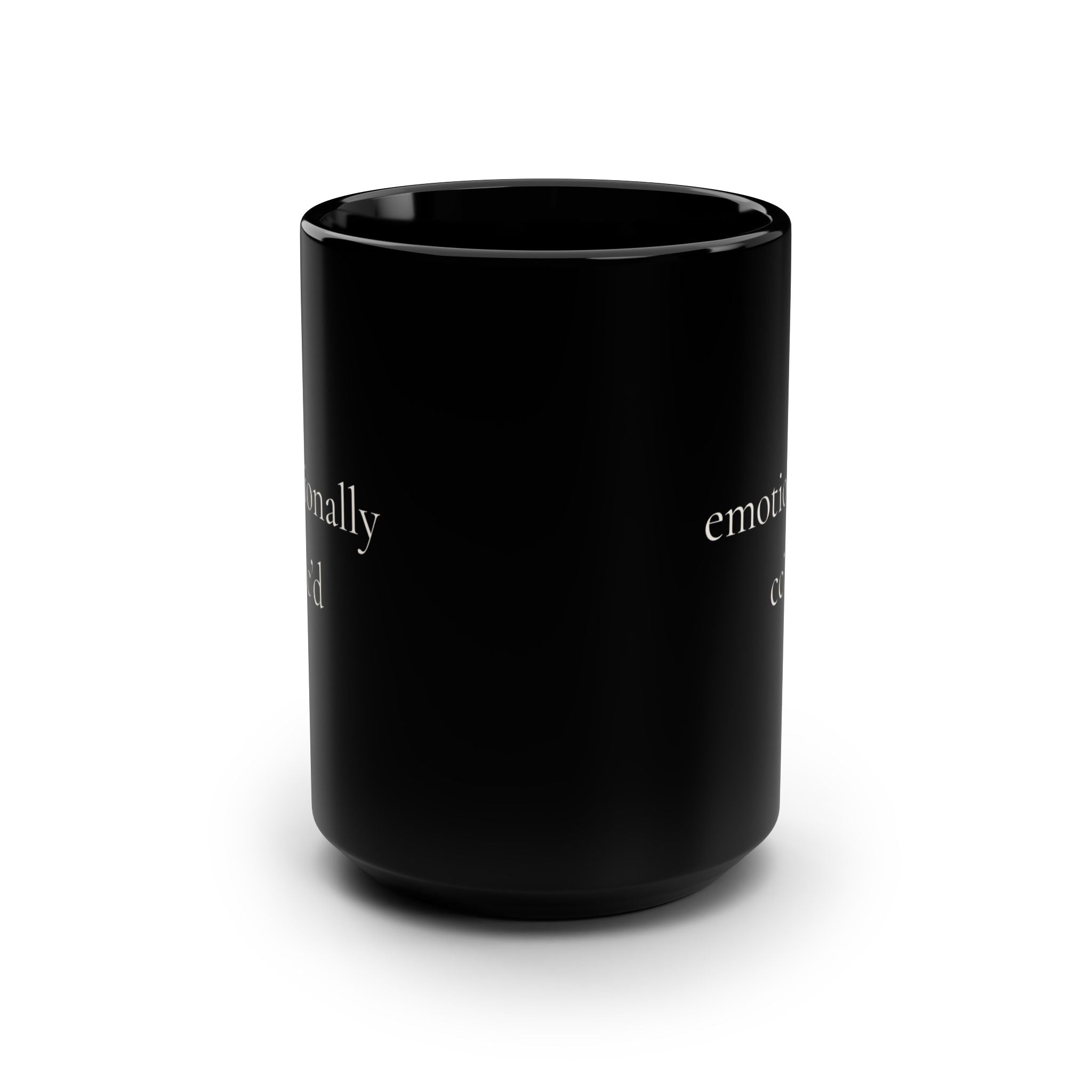 emotionally cc'd | Black 15oz Mug | Debrief After Work | Group Chat Energy