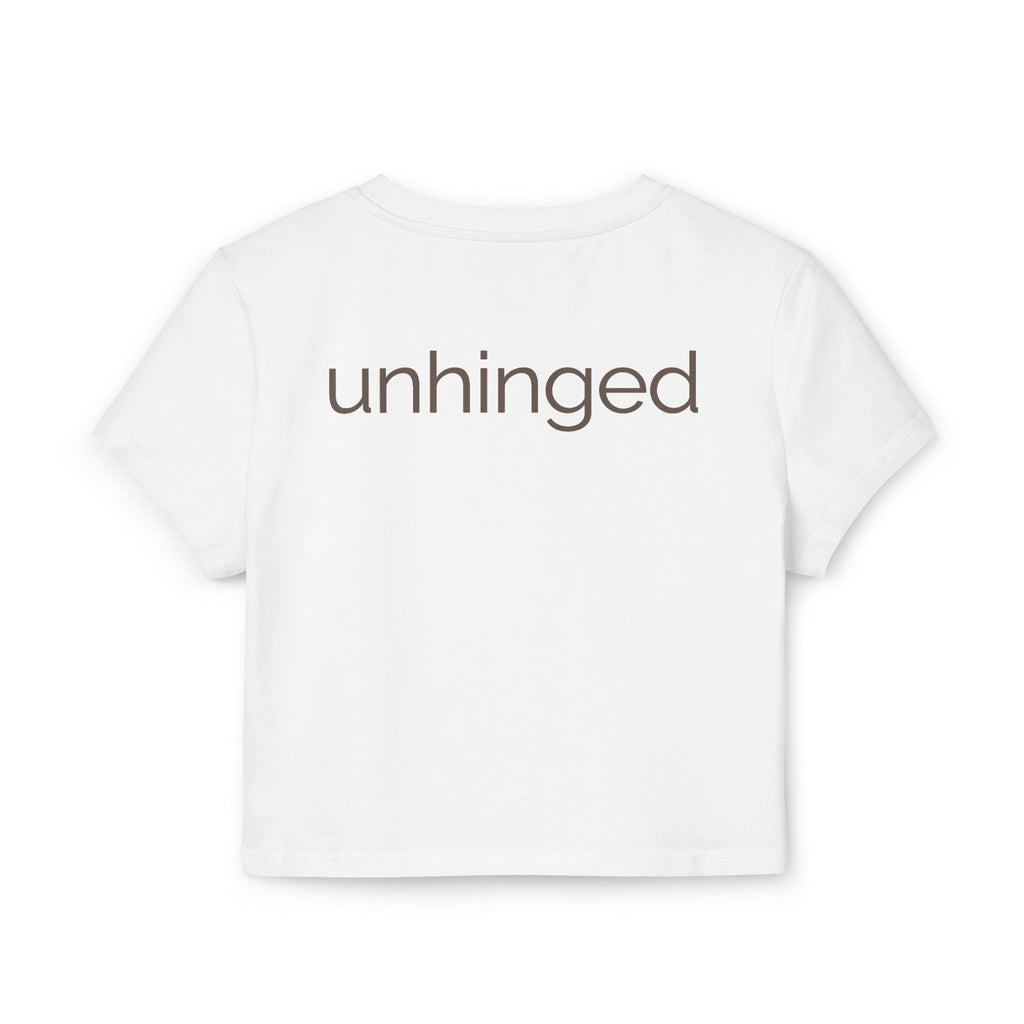 unhinged | customizable crop top tee | Loyal but Questionable | Group Chat Energy