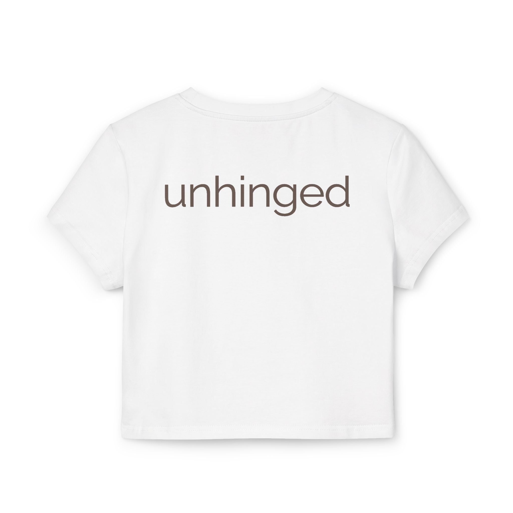 unhinged | customizable crop top tee | Loyal but Questionable | Group Chat Energy