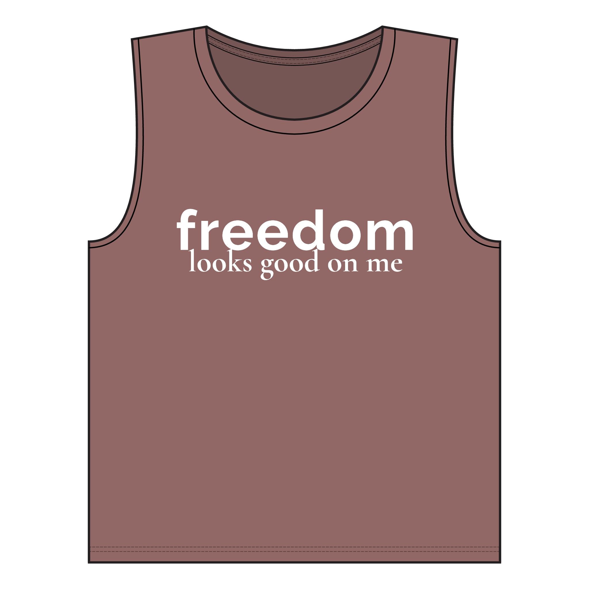 freedom looks good on me | muscle tank | Red, White, & Unfiltered | Group Chat Energy