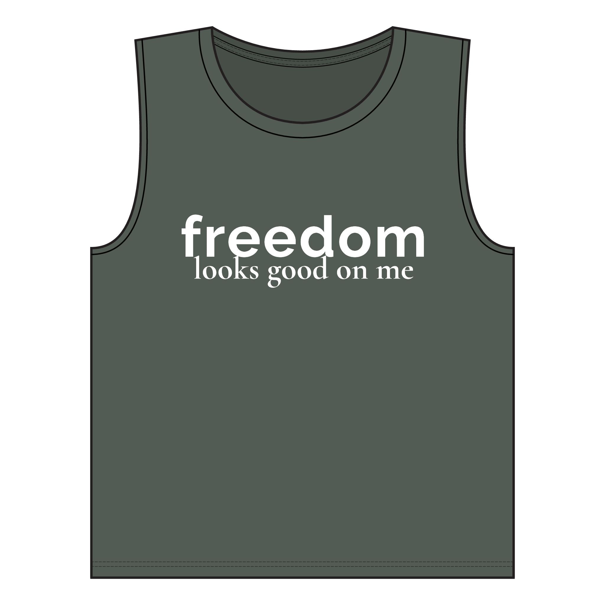 freedom looks good on me | muscle tank | Red, White, & Unfiltered | Group Chat Energy