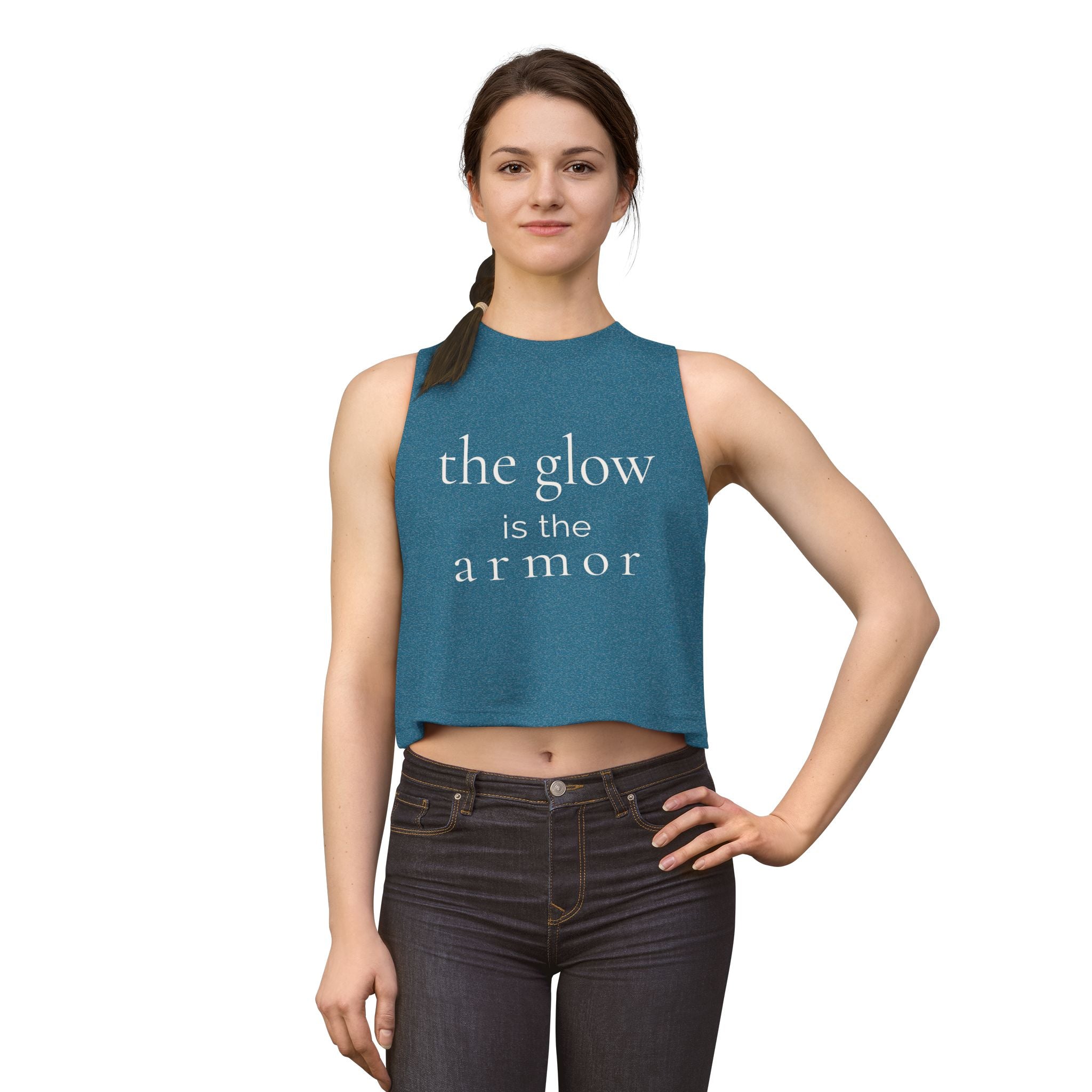 the glow is the armor | Crop Top | Maintenance Era | Group Chat Energy