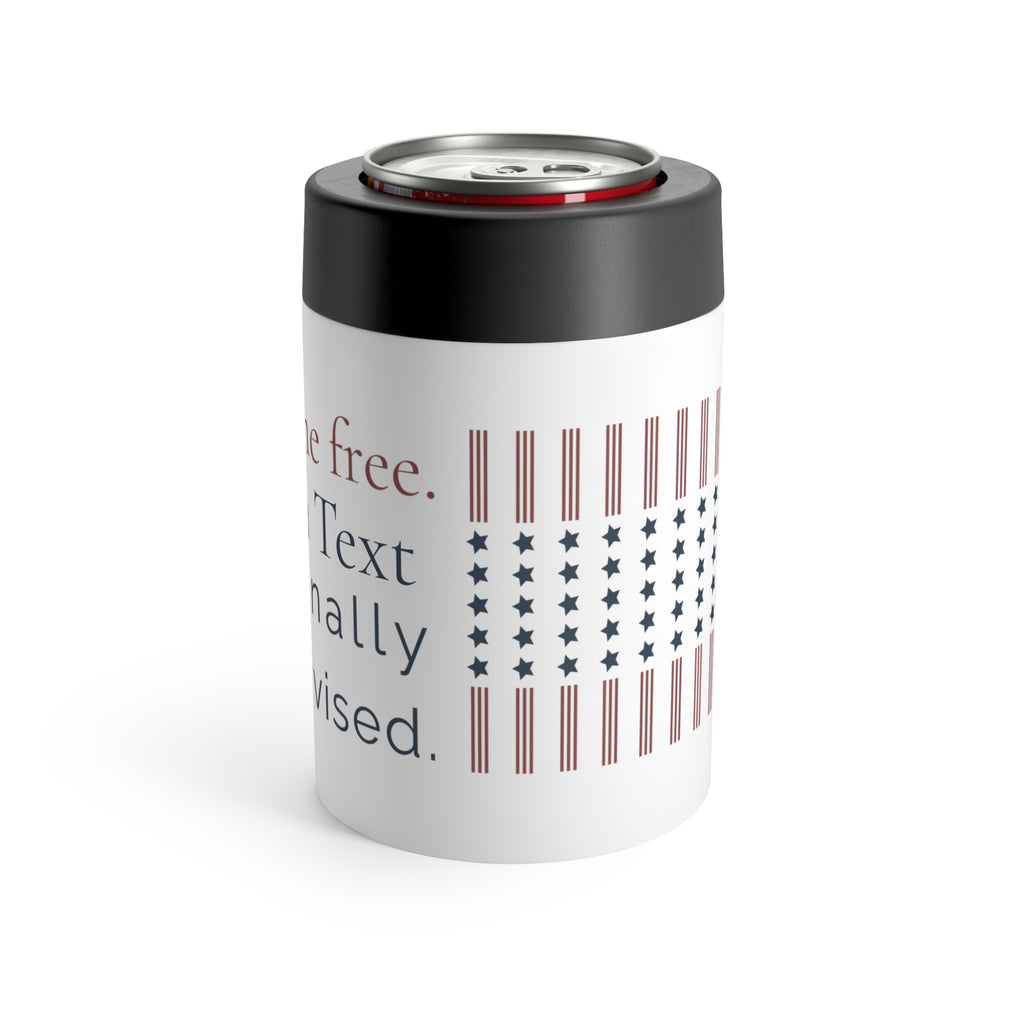 land of the free. emotionally unsupervised | custom text 12 oz can holder | Group Chat Energy | Red White & Unfiltered