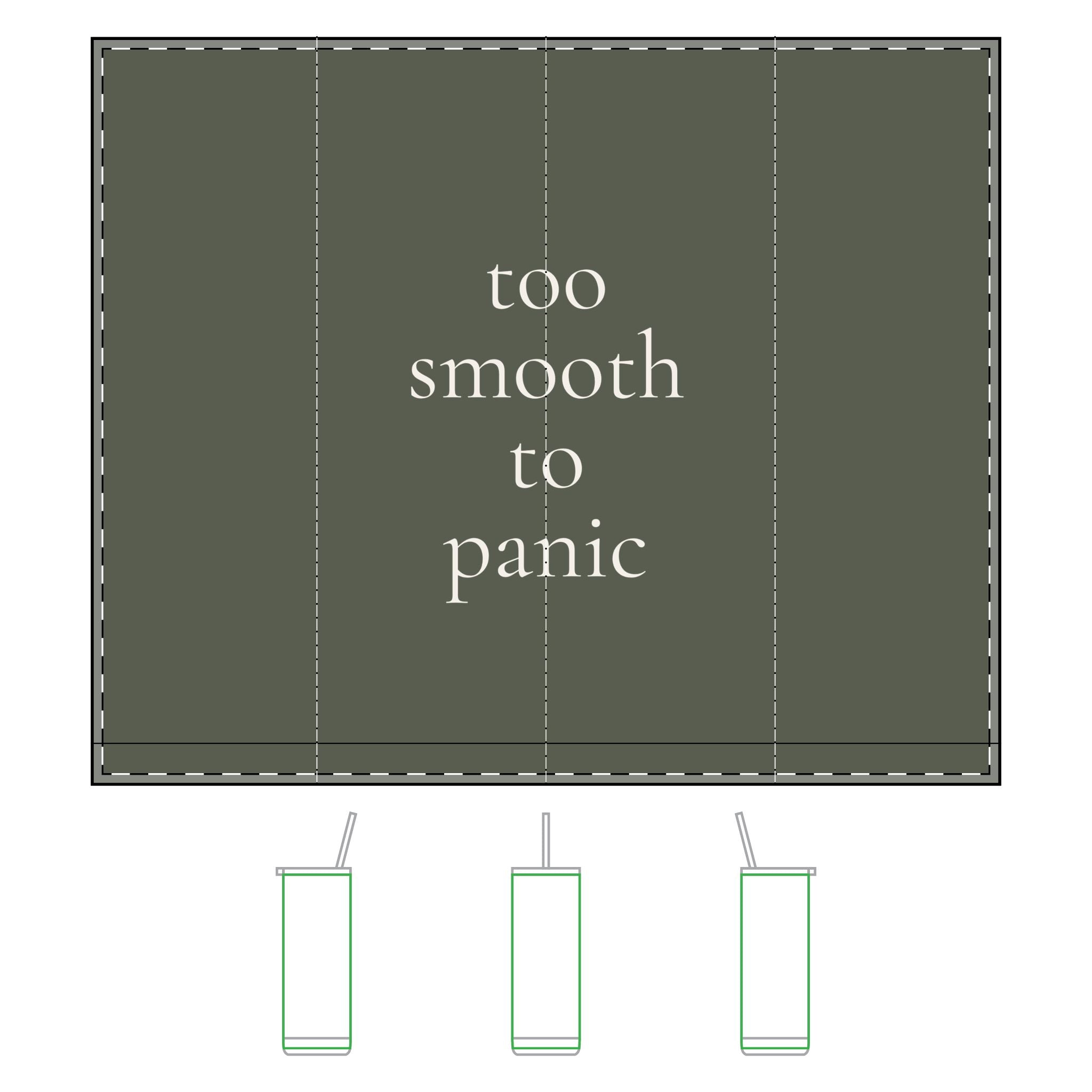 "too smooth to panic" | 20oz Tumbler Minimalist Insulated Travel Cup | Maintenance Era | Group Chat Energy