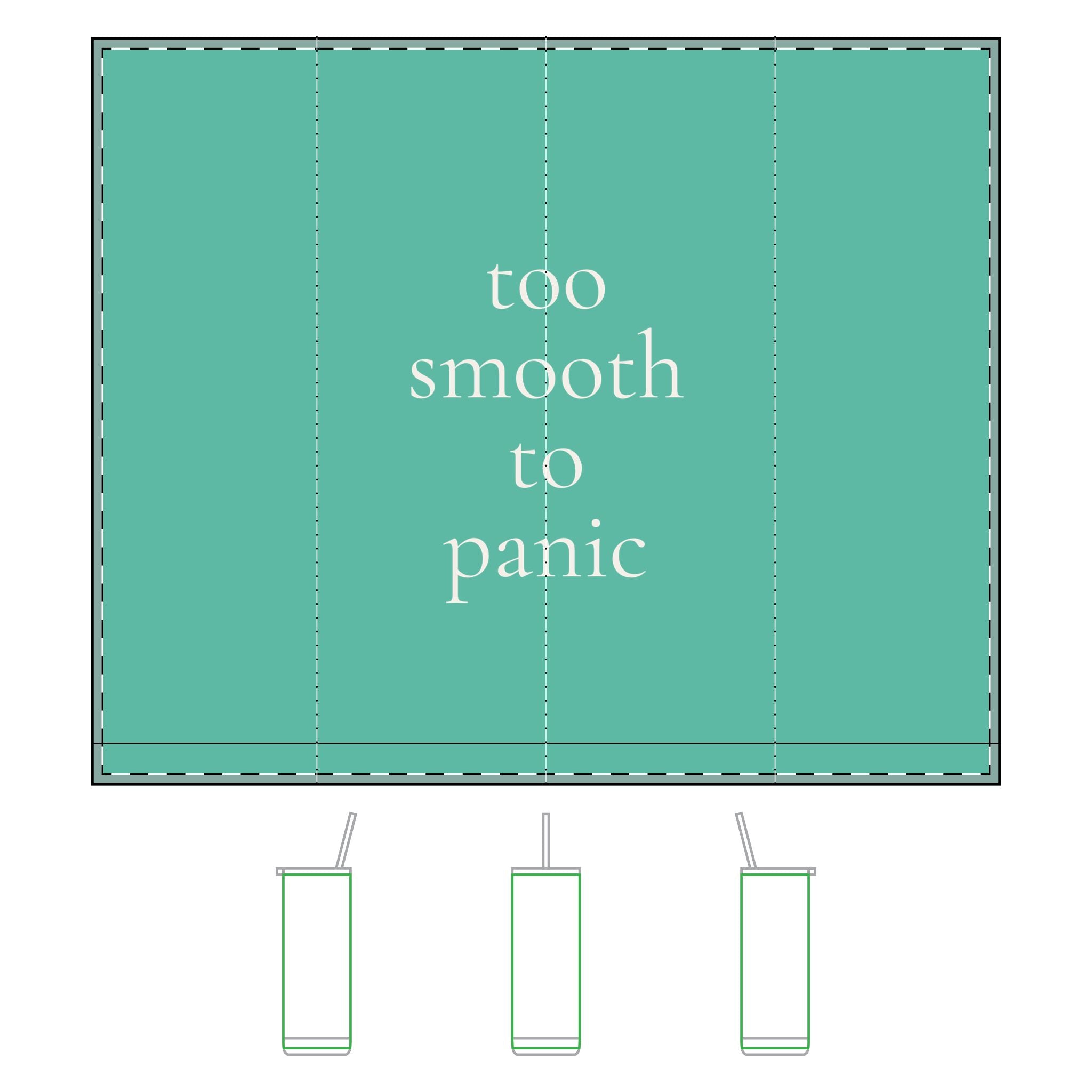 "too smooth to panic" | 20oz Tumbler Minimalist Insulated Travel Cup | Maintenance Era | Group Chat Energy