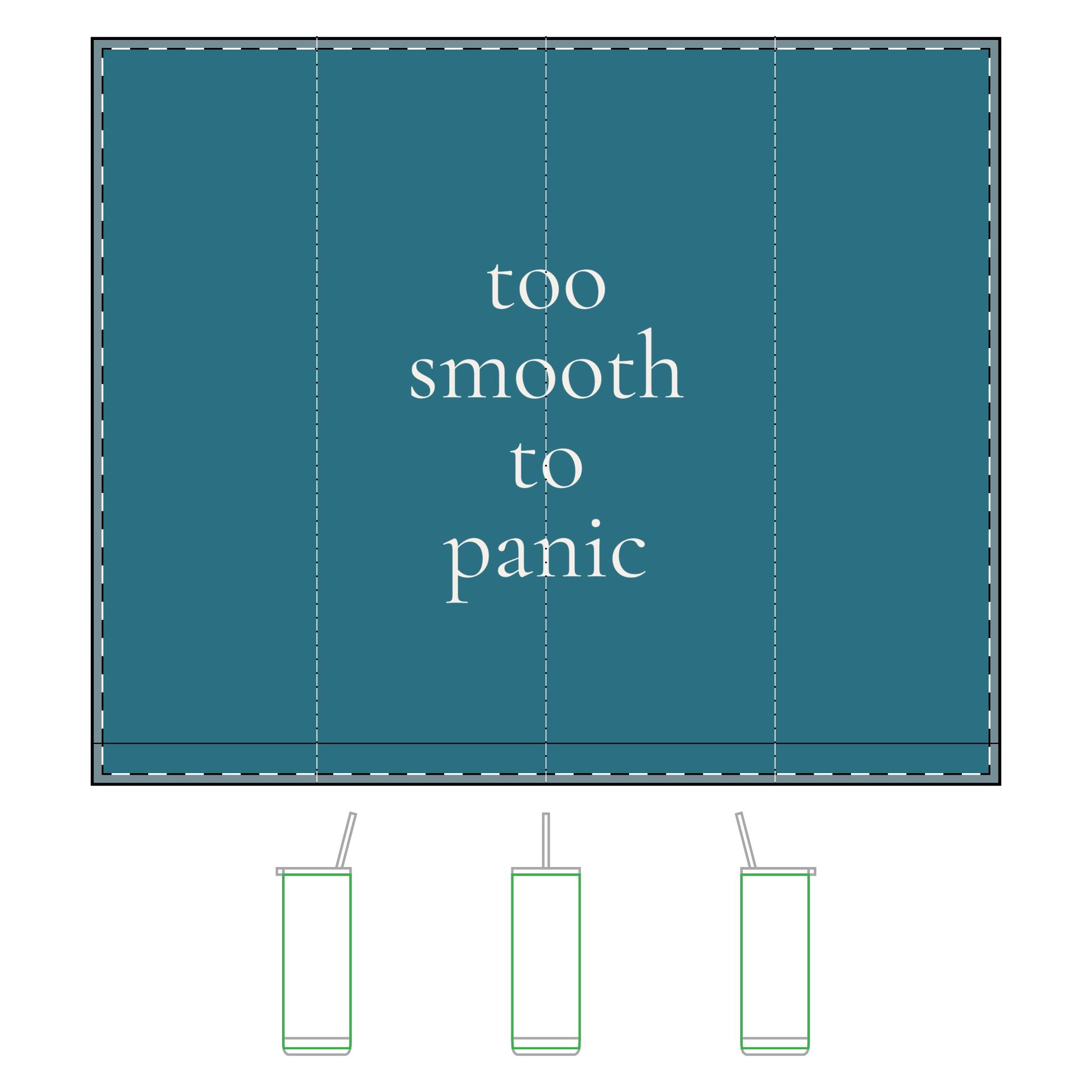 "too smooth to panic" | 20oz Tumbler Minimalist Insulated Travel Cup | Maintenance Era | Group Chat Energy