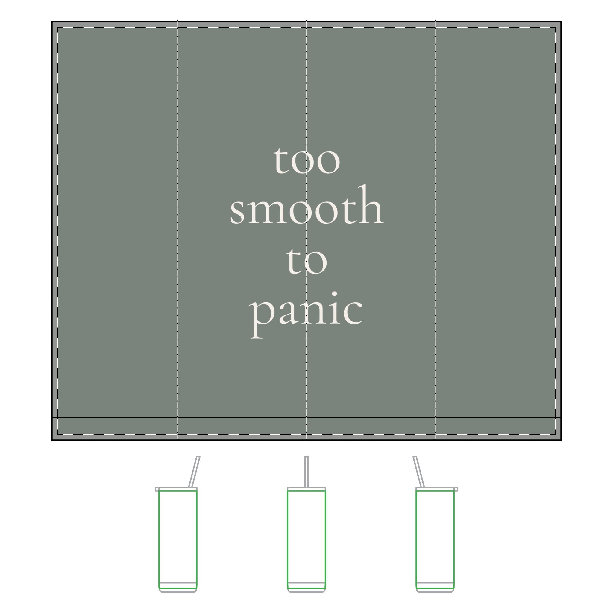 "too smooth to panic" | 20oz Tumbler Minimalist Insulated Travel Cup | Maintenance Era | Group Chat Energy