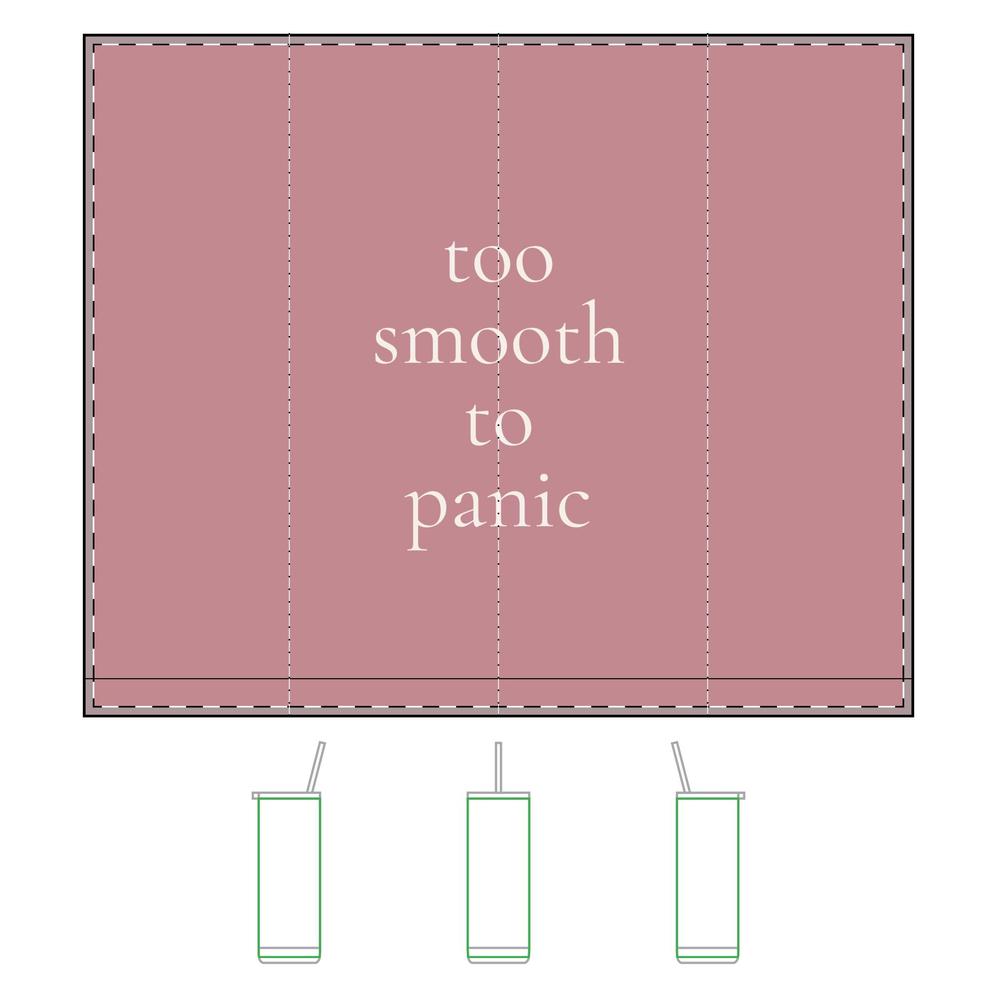 "too smooth to panic" | 20oz Tumbler Minimalist Insulated Travel Cup | Maintenance Era | Group Chat Energy