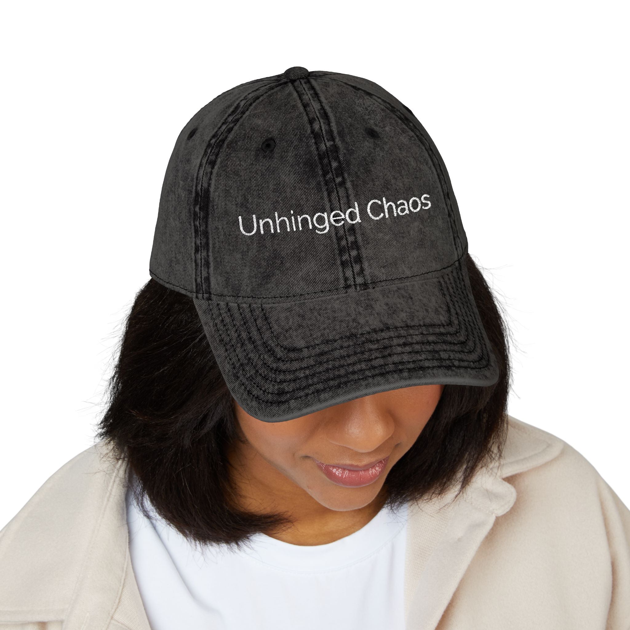 unhinged chaos | embroidered hat | Loyal But Questionable | Group Chat Energy
