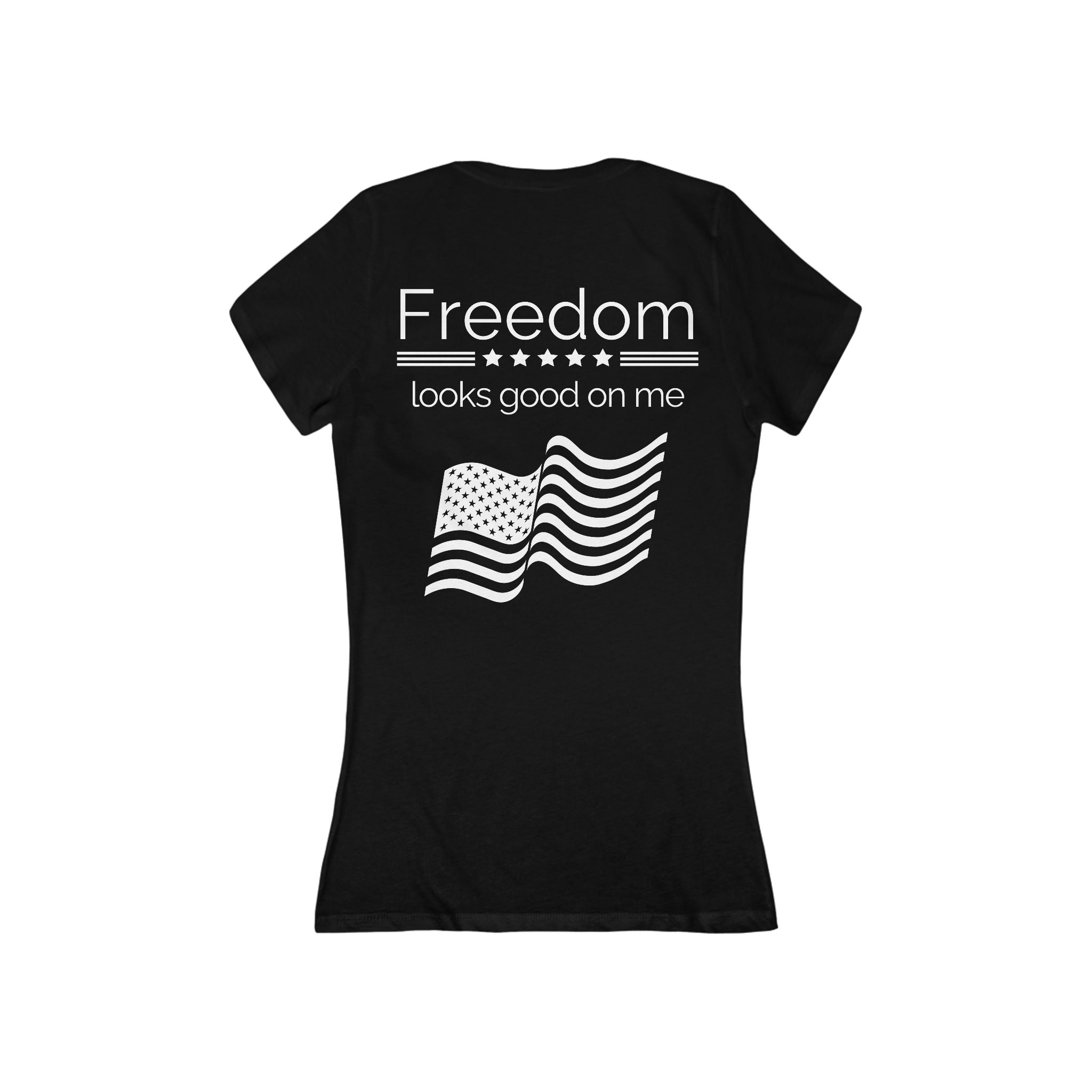 freedom looks good on me | v-neck tee | Red, White, & Unfiltered | Group Chat Energy