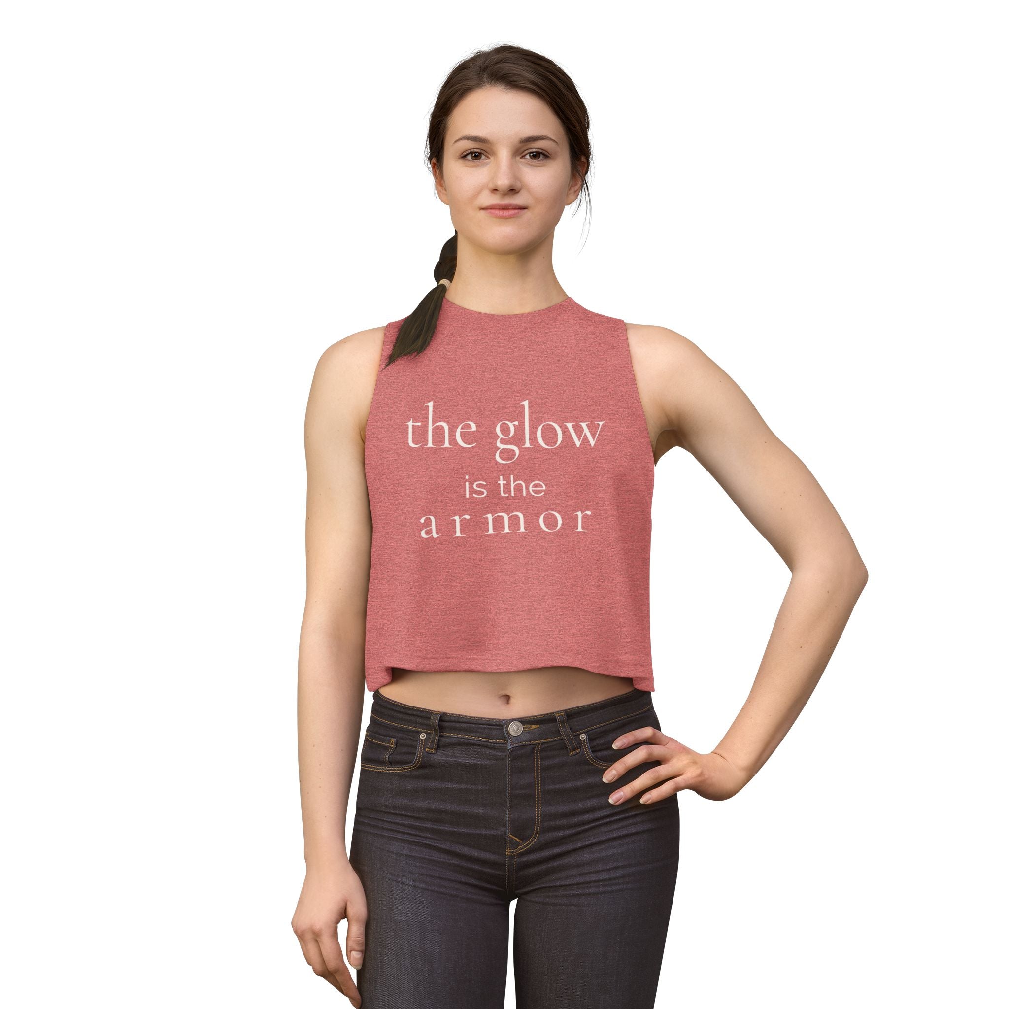 the glow is the armor | Crop Top | Maintenance Era | Group Chat Energy