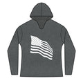 Freedom looks good on me | Waving American Flag Hoodie | Women's Long Sleeve Patriotic Top