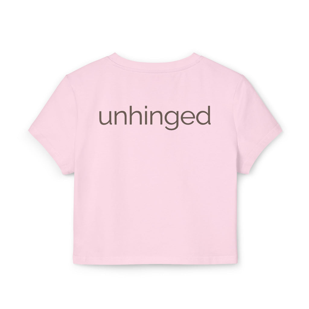 unhinged | customizable crop top tee | Loyal but Questionable | Group Chat Energy