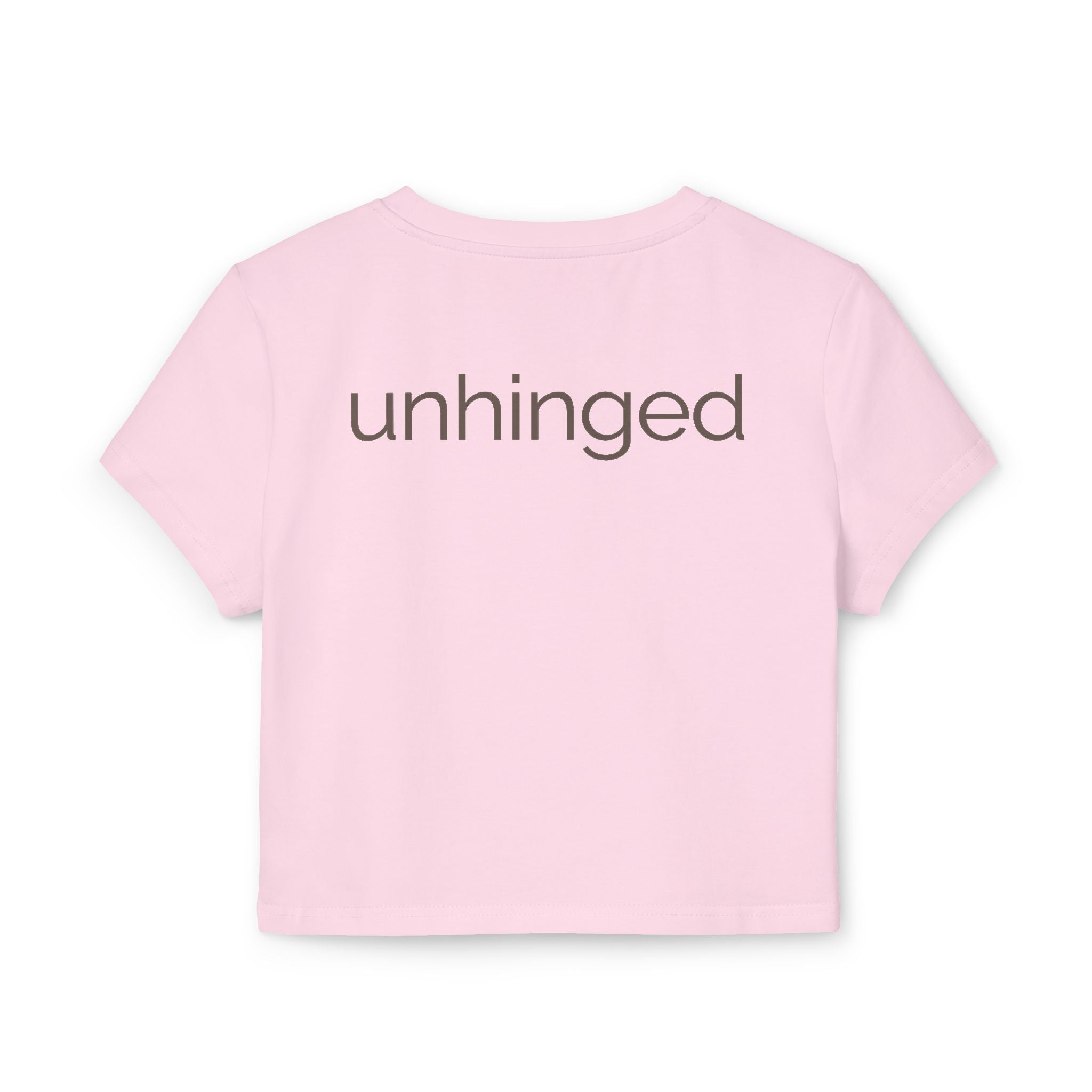 unhinged | customizable crop top tee | Loyal but Questionable | Group Chat Energy